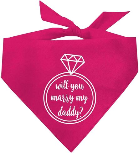 Will You Marry My Daddy? Marriage Proposal Dog Bandana (Black, XS 50) in Saudi Arabia
