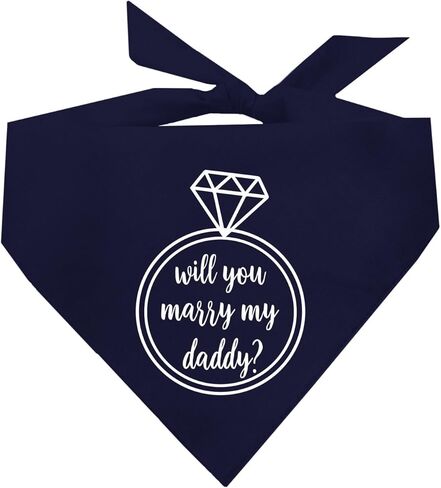 Will You Marry My Daddy? Marriage Proposal Dog Bandana (Black, XS 50) in Saudi Arabia