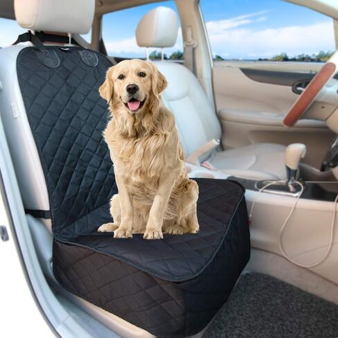 Pet Front Seat Cover Pet Booster Seat,Deluxe 2 in 1 Dog Seat Cover for Cars Waterproof Dog Front Seat Cover Pet Bucket Seat Cover with Safety Belt in Kuwait