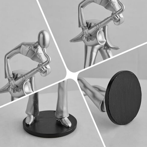 AWNR Musician Statue Gold Decor: Vintage Resin Figurines Retro Music Player Sculpture Modern Home Decor for Living Room Bedroom Table Desk Shelf Collectibles Gifts Office Decor in Kuwait