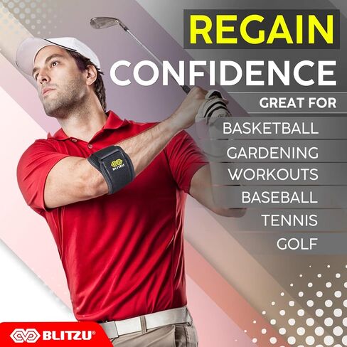 بليتزو دعامة كوع لتخفيف الام الكوع للتنس والجولف. دعامة مضادة مع وسادة ضغط ثلاثية الابعاد in Kuwait