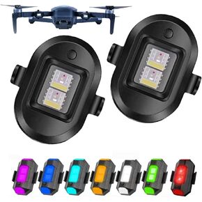 بي سي يو او ار ال اي او ار اس مصابيح ستروب للدرون مضادة للتصادم، مصابيح LED RGB بعمر بطارية طويل 0.01 باوند لطائرة دي جيه اي ميني 2/اير 2 اس/مافيك اير 2/2 برو/مافيك ميني/اف بي في/فانتوم/هولي ستون in Kuwait