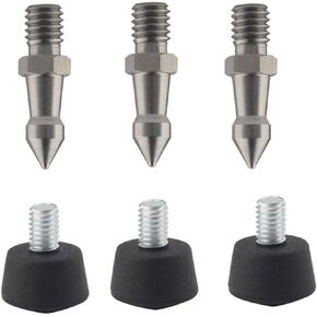 Rigdance حامل ثلاثي القوائم Monopod سبايك من المطاط والفولاذ المقاوم للصدأ مع برغي 3/8-16 (3 قطع مطاطية + 3 قطع معدنية) in Kuwait