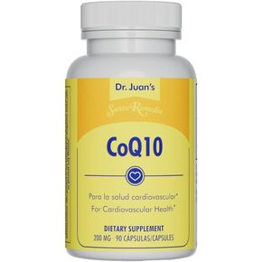 Santo Remedio CoQ10, Supports a Healthy Cardiovascular System, Dietary Supplement, 200 mg Per Serving, No Artificial Flavors, No Artificial Colors, 90 Capsules, 3-Month Supply in Kuwait