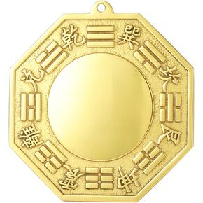 مرآة Surtiycrii مقاس 4.3 بوصة من النحاس النقي الصيني فنغ شوي بثمانية مخططات، مرآة محدبة تحجب الكوارث، تزيد من الحظ in Kuwait