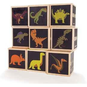 Uncle Goose Dinosaur Blocks - Made in The USA in Kuwait