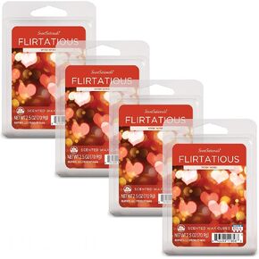 Scentsationals Scented Wax Cubes - Flirtatious - Fragrance Wax Melts Pack, Electric Home Warmer Tart, Wickless Candle Bar Air Freshener, Spa Aroma Decor Gift - 2.5 oz (4-Pack) in Saudi Arabia