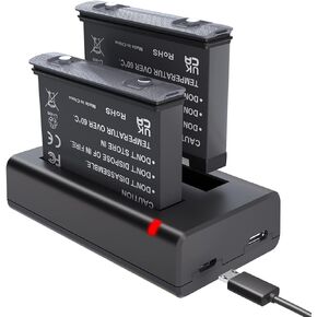 JYJZPB 360 X3 Kit for Insta 360 Battery, 2-Pack 2000mAh One X3 Battery and Dual USB Charger Compatible for Insta360 X3 Camera in Kuwait