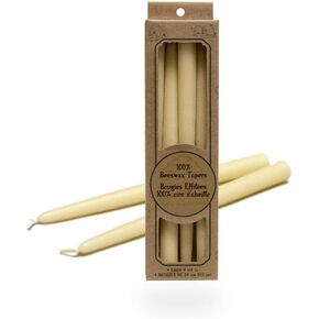 100 Percent Pure Beeswax Taper Candles. Box of 4 / 9.5 Inch. in Saudi Arabia