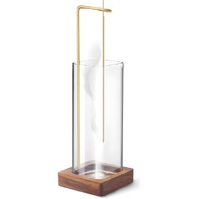 Incense Stick Holder - Stick Holder with Wooden Removable Glass Incense Holder - Stylish and Practical Incense Holder - Anti-Flying ash soot Storage Incense Burner in Kuwait