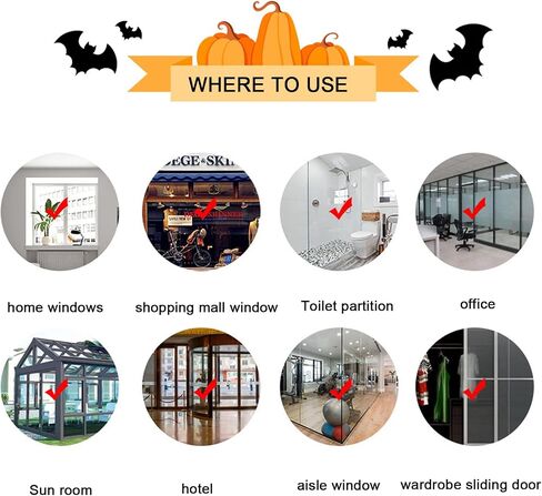 126 Pcs Halloween Decorations Stickers, 12 Sheets Halloween Window Wall Floor Clings Bloody Handprint Footprint Decals Vampire Zombie Party Stickers Decorations Supplies in Saudi Arabia