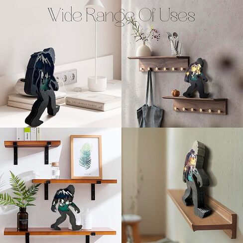 هدايا Hosrnovo Bigfoot، تمثال خشبي Bigfoot مقاس 8.2 بوصة لديكور المنزل، هدايا ساسكواتش كبيرة ثلاثية الأبعاد للرجال ومحبي اليتي، هدية رائعة لعيد الأب in Kuwait