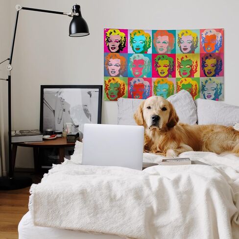 ملصق جداري فني من WEboL، لافتة مارلين نسيج مونرو مقاومة للبهتان - ألوان زاهية عصرية لديكور غرفة البنات وديكور مسكن الكلية مع 4 حلقات نحاسية 3 × 5 أقدام in Kuwait