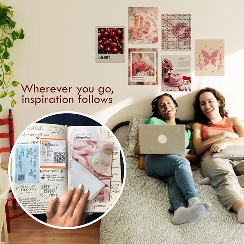 EXCOOL CLUB Coquette Room Decor - Pink Coquette Posters, Coquette Aesthetic Room Decor, Vintage Coquette Decor, Coquette Wall Decor, Coquette Photo Collage Pack Bedroom Pictures (8x10 UNFRAMED Prints) in Kuwait