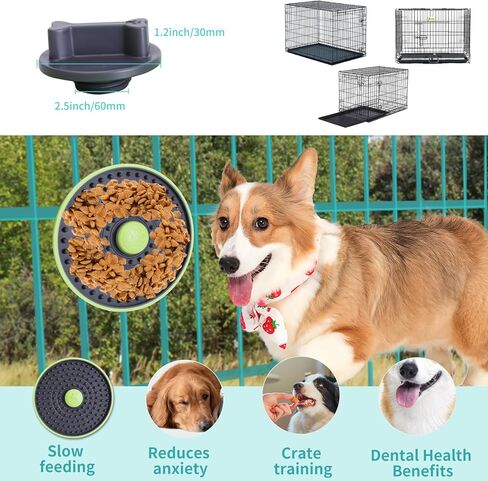Versatile Dog Lick Mat - Slow Feeder Dog Bowls, Ideal for Crate and Floor Use - Promotes Calmness and Healthy Eating Habits - Perfect for Treats and Meals in Kuwait