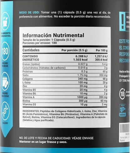 Hair and Beard Vitamins for Men 180 Capsules Hydrolyzed Collagen, L Lysina, Zinc, B5, B6, Biotin and D3. B Life Mens Hair in Kuwait