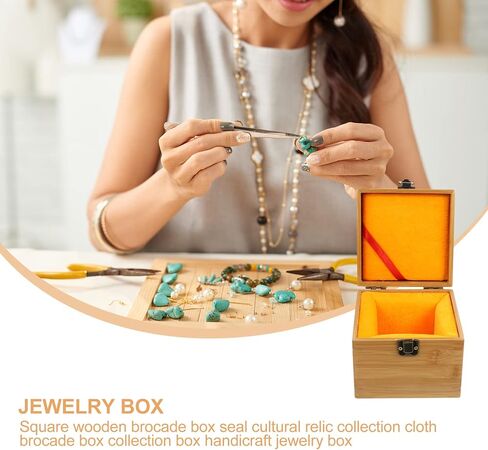 BESPORTBLE Storage Box, 2Pcs Decorative Jewelry Box Practical Jewelry Storage Box Chic Jewelry Storage Container Crafts Collection Storage Case for Home ( 12X14X14CM ) in Saudi Arabia