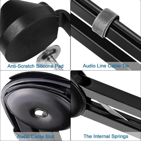 ذراع ميكروفون، حامل ذراع بوم قابل للتعديل للتعليق على شكل مقص للبودكاست والتسجيل والبث in Kuwait