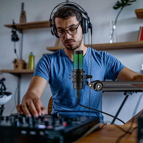 ذراع ميكروفون، حامل ذراع بوم قابل للتعديل للتعليق على شكل مقص للبودكاست والتسجيل والبث in Kuwait