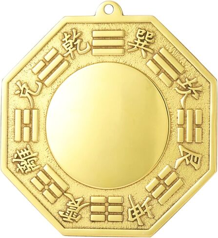 مرآة Surtiycrii مقاس 4.3 بوصة من النحاس النقي الصيني فنغ شوي بثمانية مخططات، مرآة محدبة تحجب الكوارث، تزيد من الحظ in Kuwait