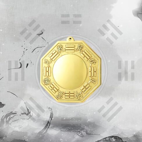 مرآة Surtiycrii مقاس 4.3 بوصة من النحاس النقي الصيني فنغ شوي بثمانية مخططات، مرآة محدبة تحجب الكوارث، تزيد من الحظ in Kuwait