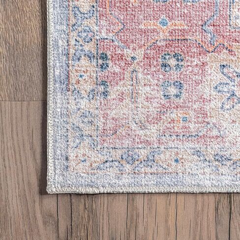 سجادة عداء NuLOOM Olga قابلة للغسل في الغسالة، مقاس 2' 6" × 8'، أزرق in Saudi Arabia