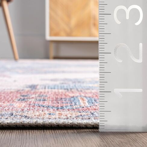 سجادة عداء NuLOOM Olga قابلة للغسل في الغسالة، مقاس 2' 6" × 8'، أزرق in Saudi Arabia