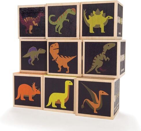 Uncle Goose Dinosaur Blocks - Made in The USA in Kuwait