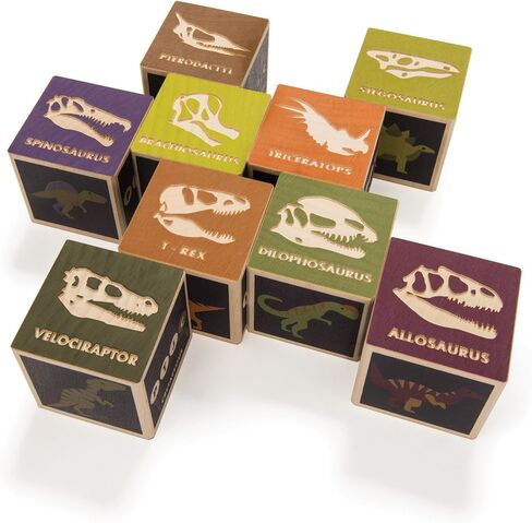 Uncle Goose Dinosaur Blocks - Made in The USA in Kuwait