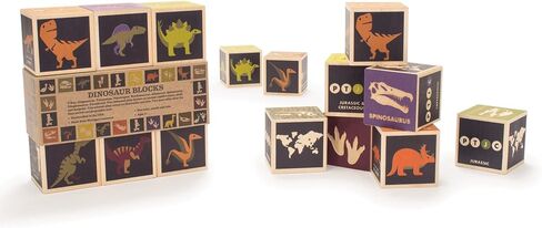 Uncle Goose Dinosaur Blocks - Made in The USA in Kuwait