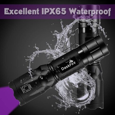2 in 1 Blacklights Flashlight, UV 395nm Ultraviolet Torch Light High Lumen for Home Security, Outdoor Camping Cycling Hiking, Scorpion Hunting, Pet Urine Stain Detect, Car Fuel Leak in Saudi Arabia