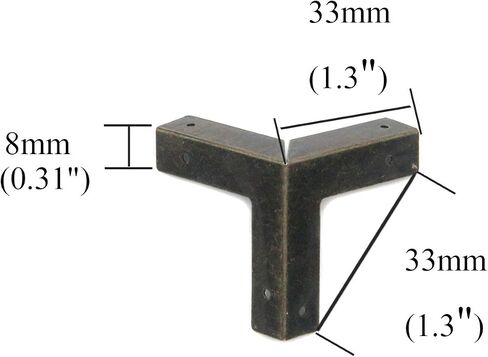 Coshar 16 Pack Triangle Corner Protector Edge Cover Bronze Corner for Furnitures Wooden Boxes in Saudi Arabia