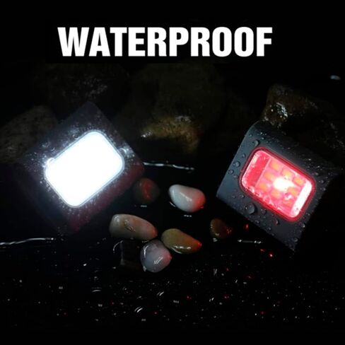 Running Light, 2 Pack USB Rechargeable jogging Light 3 Lighting Modes Strong Magnetic Lights Portable Clip On Running Lights with Runners and Joggers for Running, Camping , Hiking, Outdoor Adventure in Saudi Arabia