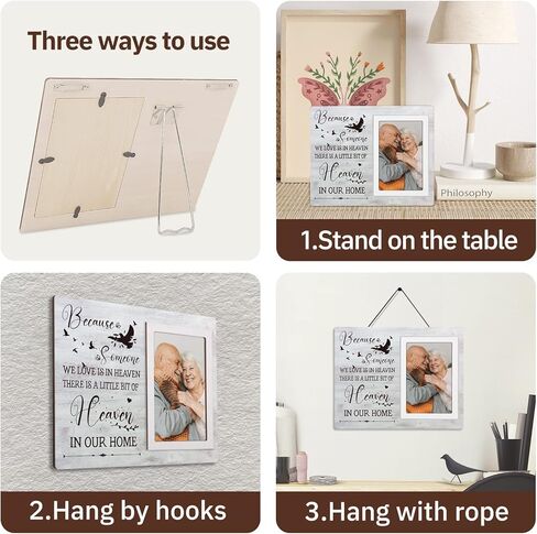 إطار صورة تذكاري - هدايا التعاطف لفقدان أحبائك - في ذكرى الحب للأم والأب والجدة والجد (10.16 سم × 15.24 سم) in Kuwait