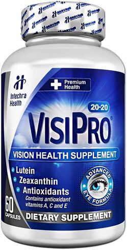 VISIPRO® 20-20 New Vision Health Supplement - Advanced Eye Vision Vitamins for Complete Eye Health, Vision Support & Macular Free Radical Defense - 60 Veggie Caps in Saudi Arabia