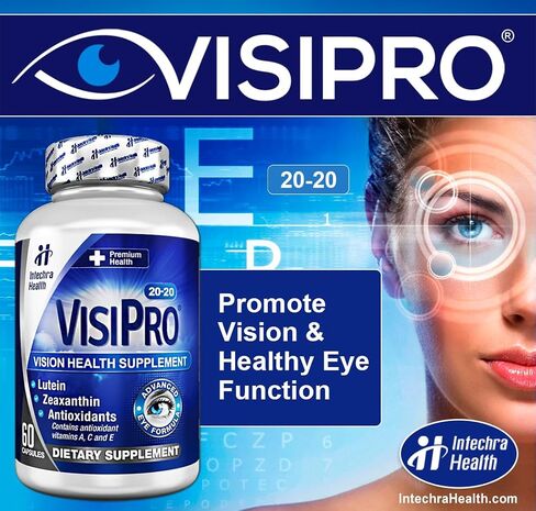 VISIPRO® 20-20 New Vision Health Supplement - Advanced Eye Vision Vitamins for Complete Eye Health, Vision Support & Macular Free Radical Defense - 60 Veggie Caps in Saudi Arabia