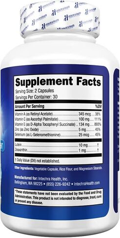 VISIPRO® 20-20 New Vision Health Supplement - Advanced Eye Vision Vitamins for Complete Eye Health, Vision Support & Macular Free Radical Defense - 60 Veggie Caps in Saudi Arabia
