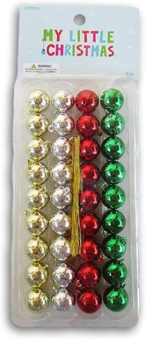 Multi-Color Mini Ball Ornaments - 36 Count in Saudi Arabia