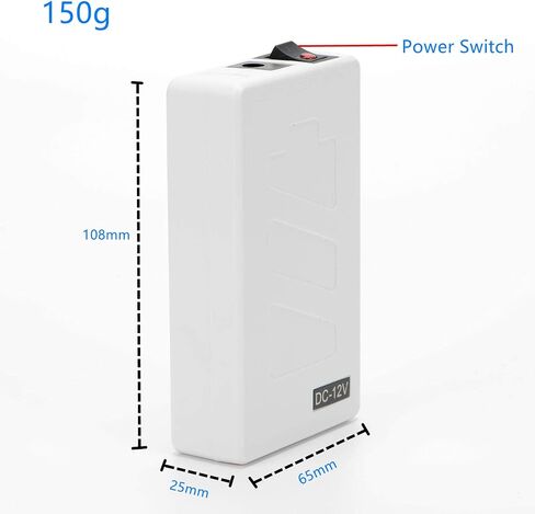 ABENIC DC 12V 2A (24W) 1800mAh بطارية ليثيوم أيون قابلة لإعادة الشحن للغاية DC12180 أحمر in Saudi Arabia