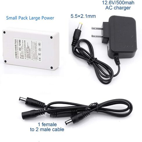 ABENIC DC 12V 2A (24W) 1800mAh بطارية ليثيوم أيون قابلة لإعادة الشحن للغاية DC12180 أحمر in Saudi Arabia
