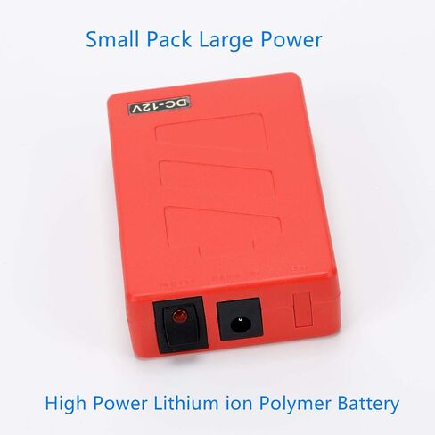 ABENIC DC 12V 2A (24W) 1800mAh بطارية ليثيوم أيون قابلة لإعادة الشحن للغاية DC12180 أحمر in Saudi Arabia