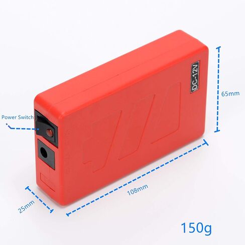 ABENIC DC 12V 2A (24W) 1800mAh بطارية ليثيوم أيون قابلة لإعادة الشحن للغاية DC12180 أحمر in Saudi Arabia
