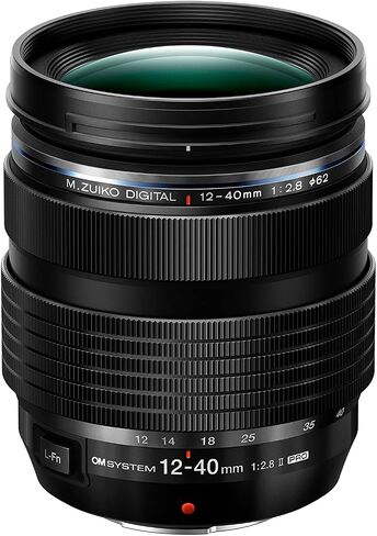 نظام OM M.Zuiko Digital ED 12-40 مم F2.8 PRO II لكاميرا نظام Micro Four Thirds، تصميم محكم الغلق، طلاء الفلور، عدسة تكبير مدمجة MF Clutch (متجددة) in Saudi Arabia