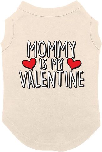 قميص Tcombo Mommy is My Valentine Dog (أحمر، متوسط) in Saudi Arabia
