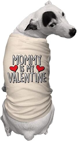 قميص Tcombo Mommy is My Valentine Dog (أحمر، متوسط) in Saudi Arabia