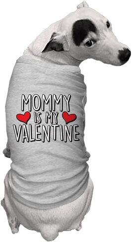 قميص Tcombo Mommy is My Valentine Dog (أحمر، متوسط) in Saudi Arabia