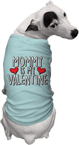 قميص Tcombo Mommy is My Valentine Dog (أحمر، متوسط) in Saudi Arabia