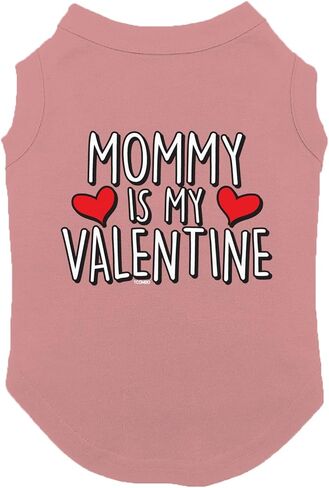 قميص Tcombo Mommy is My Valentine Dog (أحمر، متوسط) in Saudi Arabia