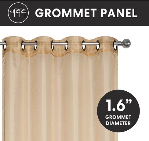 Regal Home Collections Solid Lightweight Voile Sheer Curtains - Grommet Light Filtering Curtains - Sheer Window Curtain Panels for Living Room, Dining Room - Sheer Drapes (52in W x 63in L, Plum) in Kuwait