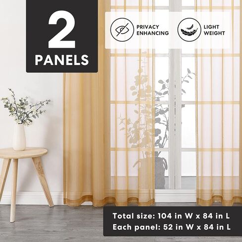 Regal Home Collections Solid Lightweight Voile Sheer Curtains - Grommet Light Filtering Curtains - Sheer Window Curtain Panels for Living Room, Dining Room - Sheer Drapes (52in W x 63in L, Plum) in Kuwait